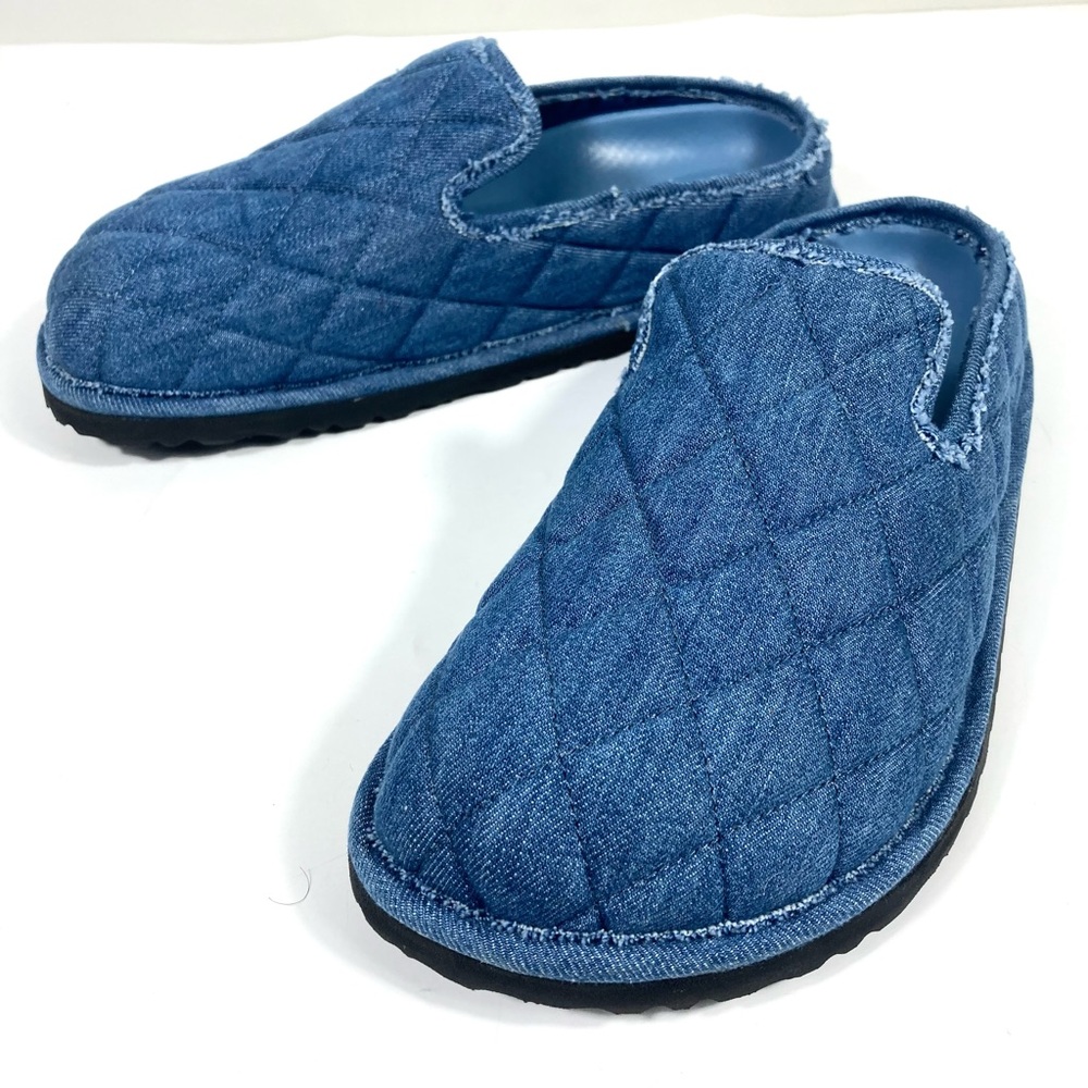 Birkenstock 1774 Eliscu Quilted Denim Slide Clogs Mules Faded Denim 7 38 NEW - Picture 10 of 17